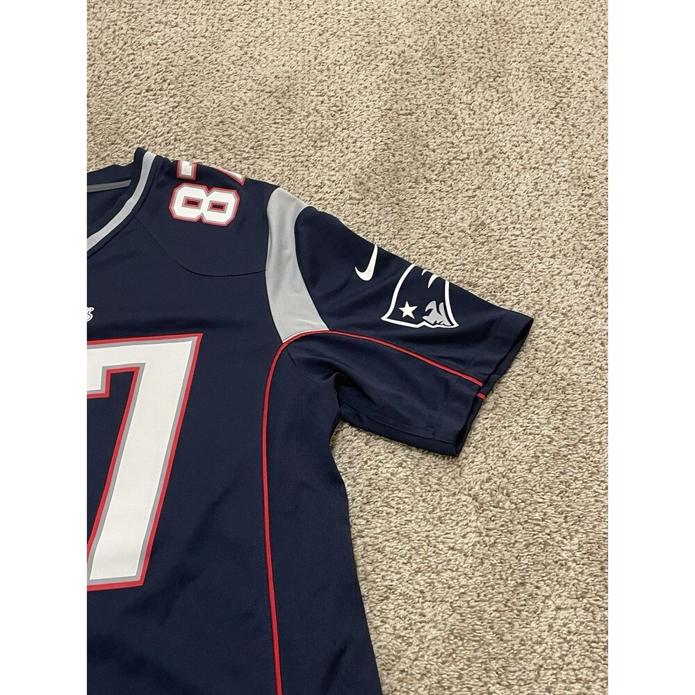 NIKE ON FIELD NFL PATRIOTS FOOTBALL JERSEY #87 GRONKOWSKI MENS L - Picture 5 of 6